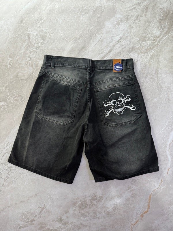 Producto - Bermuda Semi-Baggy Skeleton Negro