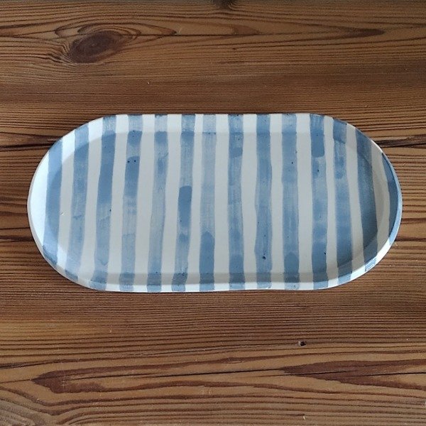 Producto - Bandeja Ovalada Gris Azulado - A PEDIDO