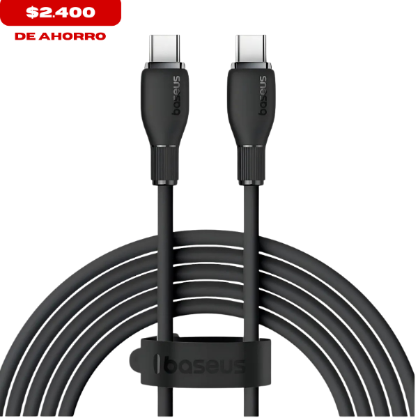 Producto - Cable de Datos Baseus 100W 5A USB-C a USB-C 2 Metros