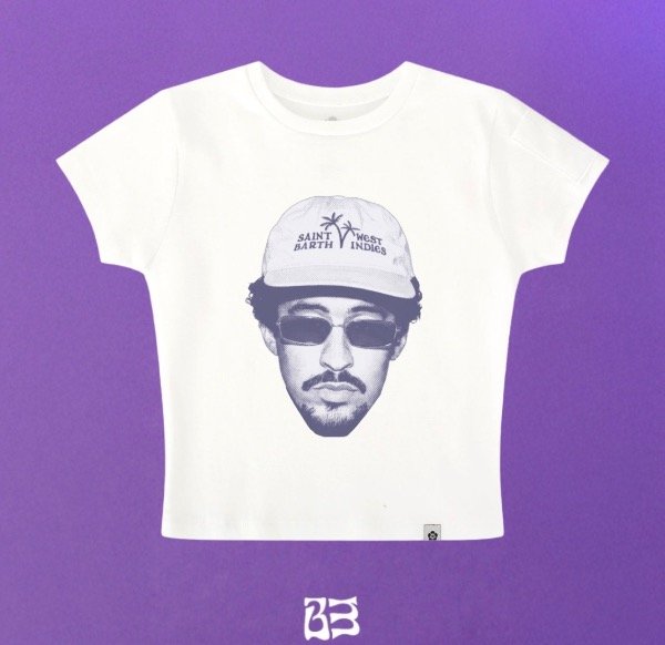 Producto - Baby tee - Badbunny faceS