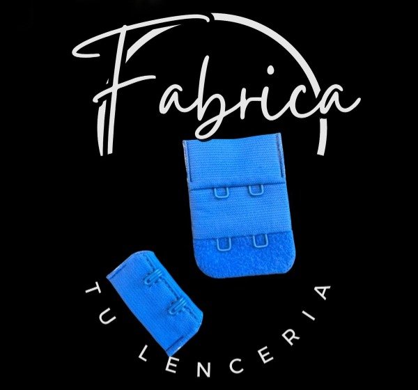 Producto - Gancho de tela Azul 3 cm x 2 posiciones (por unidad)