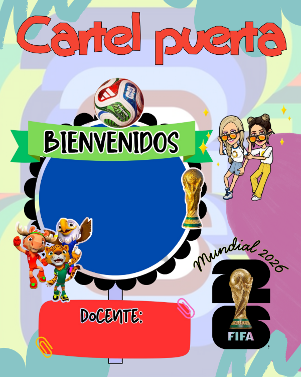 Producto - CARTEL PUERTA BIENVENIDOS MUNDIAL 2026
