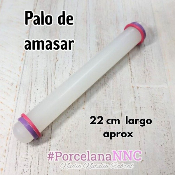 Producto - Palo de amasar 22 cm con aros niveladores
