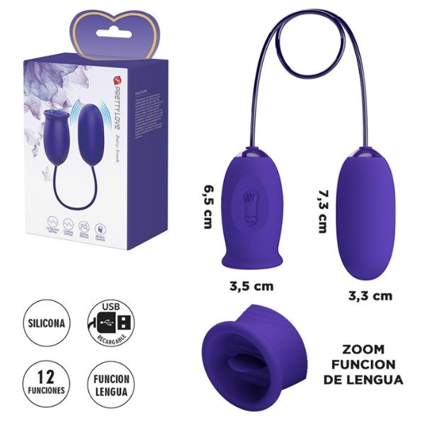 Producto - DOBLE VIBRADOR BALA + VIBRADOR CON FORMA DE LENGUA