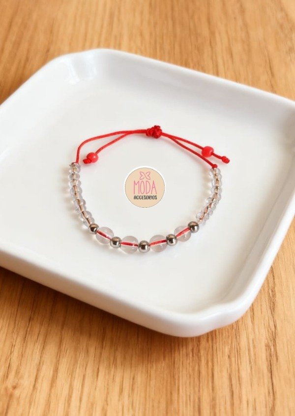Producto - Pulsera de piedras naturales cuarzo cristal