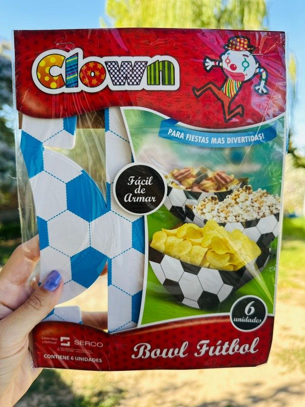 Producto - Pelota Bowl Celeste y Blanca x 6 Unid