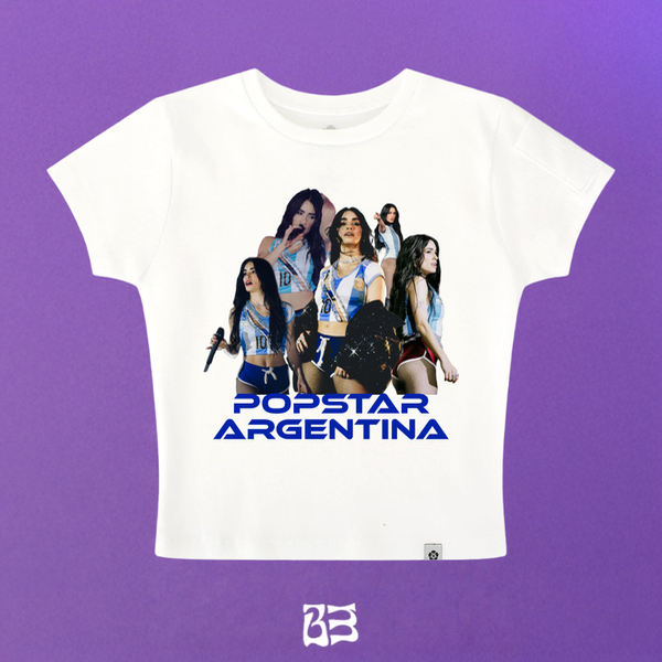 Baby tee popstar argent