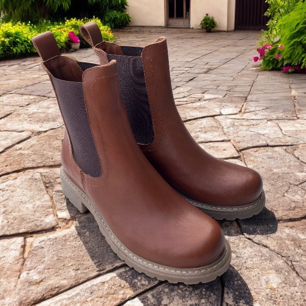 Producto - Borcego de Cuero Vacuno Cogñac - Modelo 5001