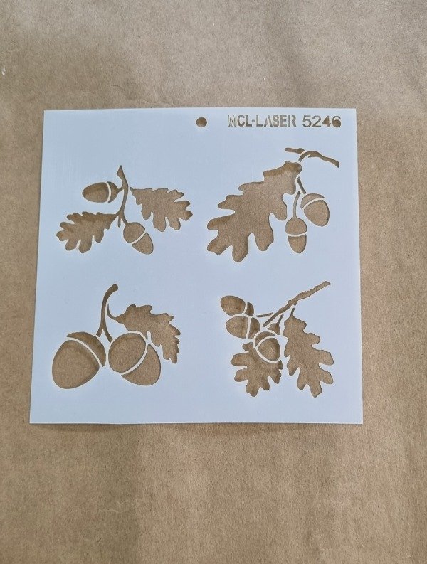 Producto - St 5246 de 15x15cm Stencil bellotas