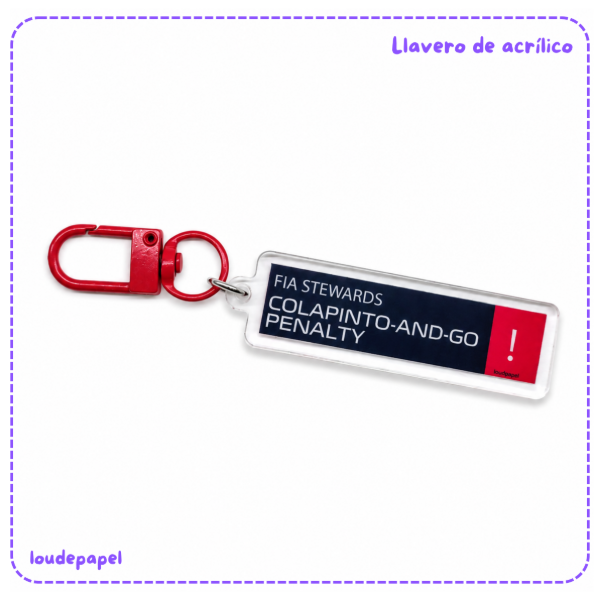 Producto - Colapinto-and-go - Llavero de acrílico