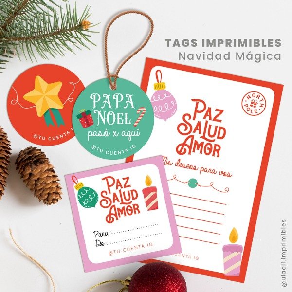 Producto - Tags Imprimibles "Navidad Mágica"