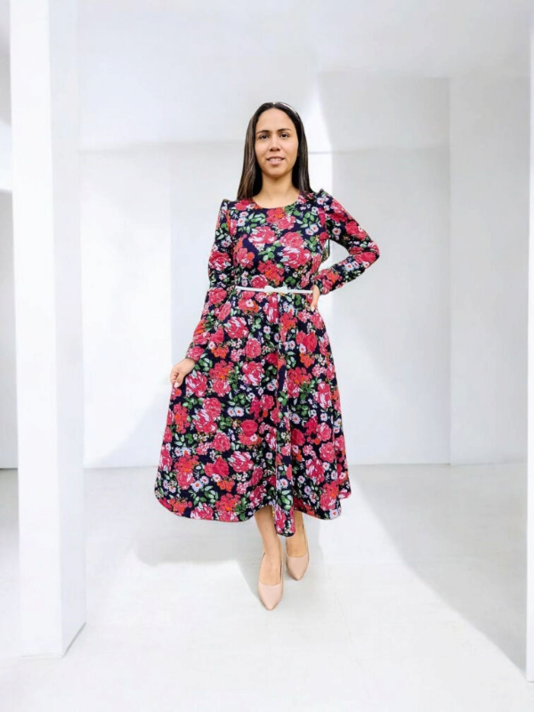 Producto - Vestido manga larga estampado (Art. 121) Talle M