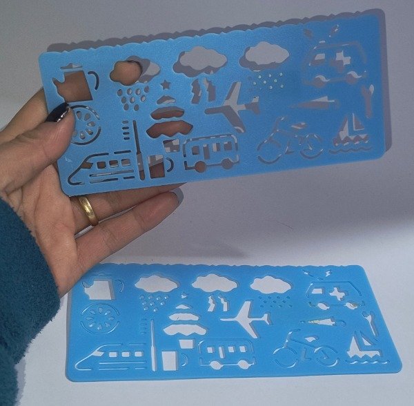 Producto - Reglas celeste con formas