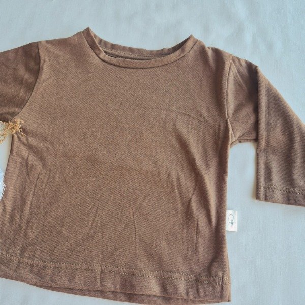 Producto - Remera ML lisa chocolate