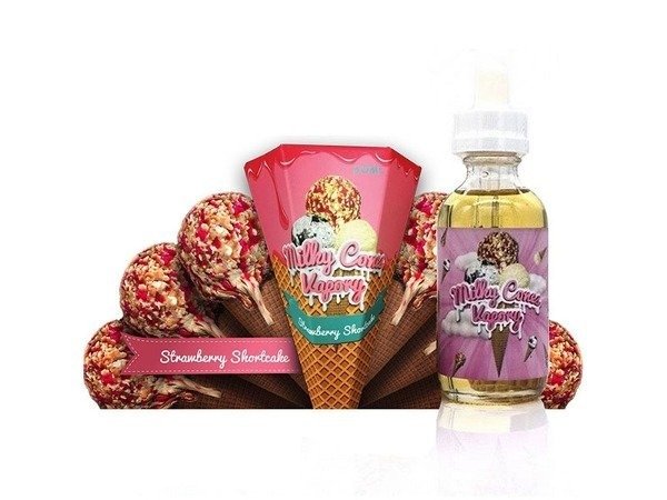 Producto - Milky cones strawberry shortcake vapory helado vainilla frutilla clon