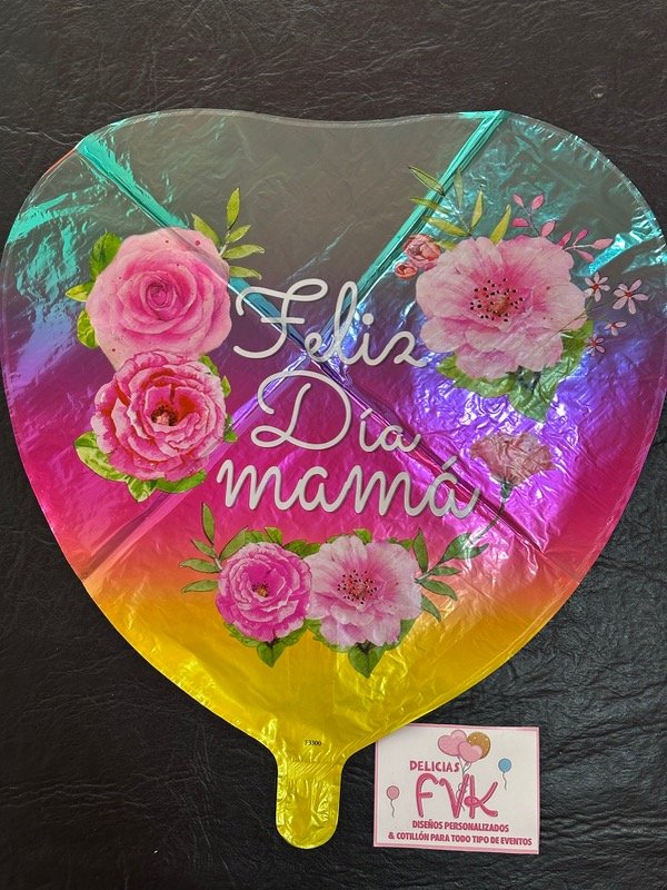 Producto - Globo día de la madre corazón modelo 3 feliz día mamá 45 cm
