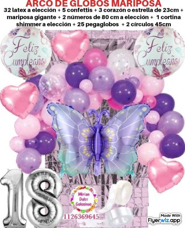 Producto - Arco de globo mariposa
