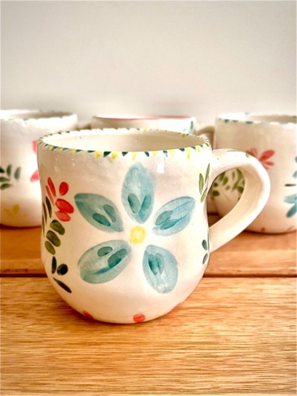 Producto - Mug flor turquesa