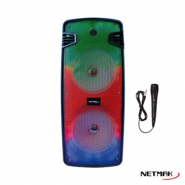 Producto - Parlante Torre Karaoke Doble 8" 56CM  -Panel LED completo -Efectos especiales