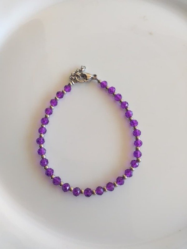 Producto - AQP00149 Pulsera Cristal Violeta con Bolita (1x1)