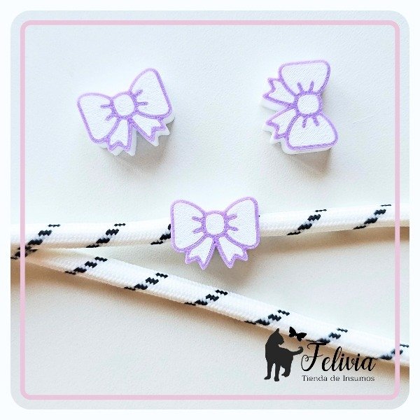 Producto - Charm 3D x 5u. Moño lila - 0