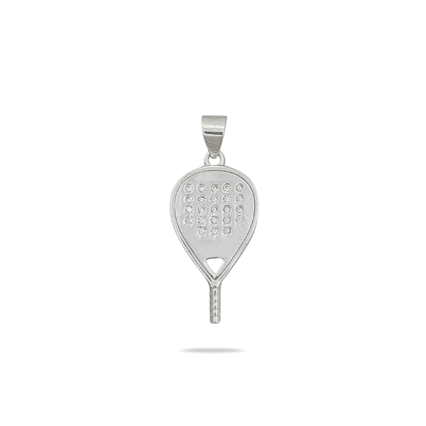 Producto - Dije Paleta de Pádel Plata 925 con Circones Engastados - 0