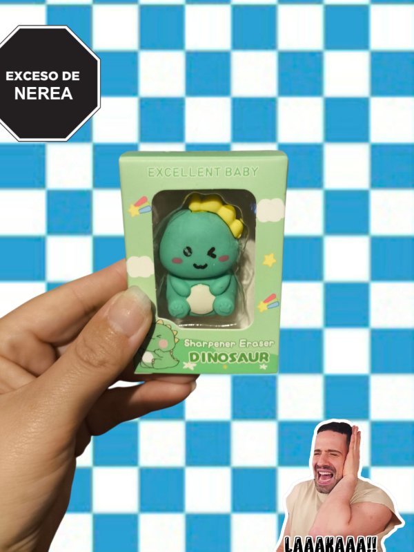 Producto - Dino Martin cirio Goma Sacapuntas + Sticker de Martin de vinilo