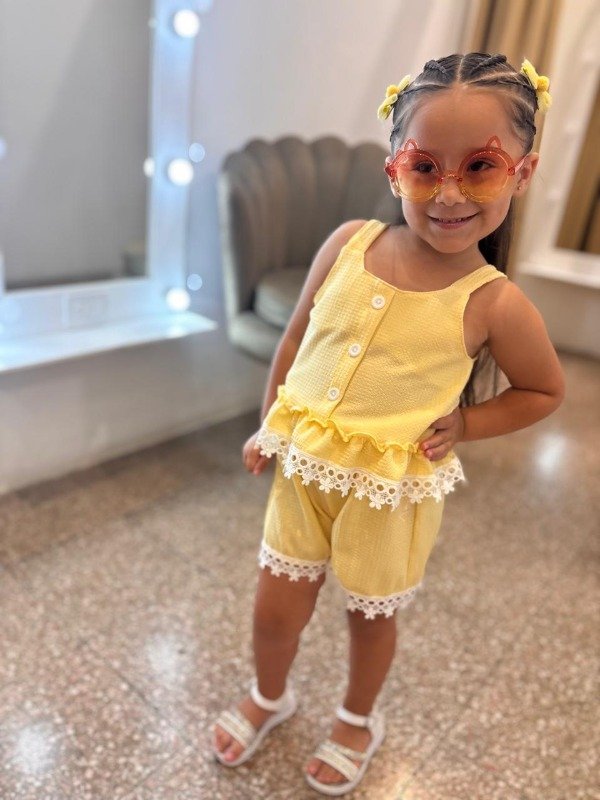 Producto - Conjunto beba waffle amarillo