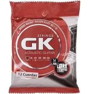 Producto - GK Encordado para guitarra acústica 12 cuerdas c/fino (2030/12)