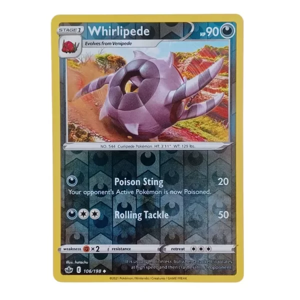 Producto - Whirlipede Reverse Holo - 106/198 - Chilling Reign Pokemon 2021