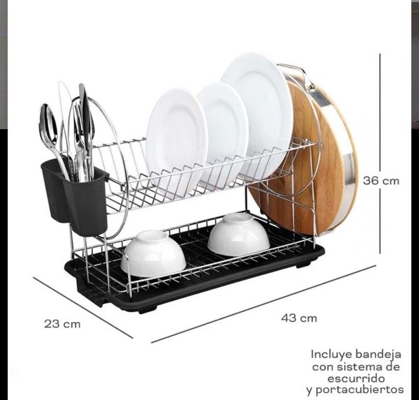 Producto - Escurridor de platos 2 pisos