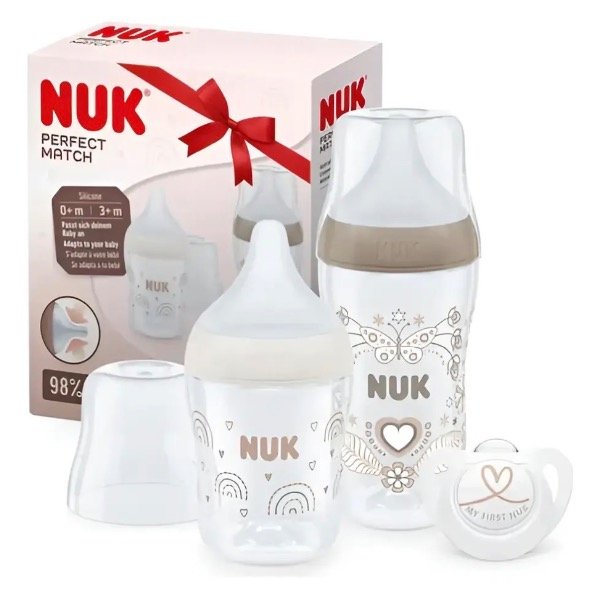 Producto - Set Recien Nacido Perfect Match Nuk 2 Mamaderas Y 1 Chupete