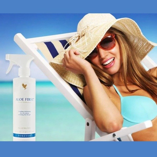 Producto - Forever Living Aloe First Spray-Calma irritaciones -Hidrata el pelo -473 ml