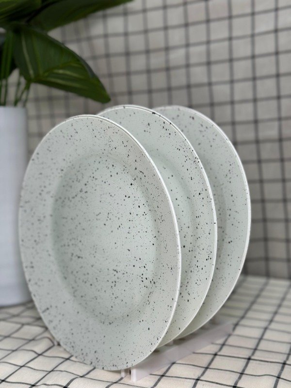 Producto - Plato playo vidrio salpicado