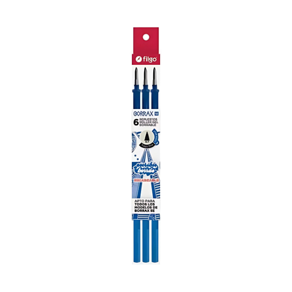Producto - REPUESTO BOLIGRAFO ROLLEX GEL BORRABLE X 6 UNIDADES