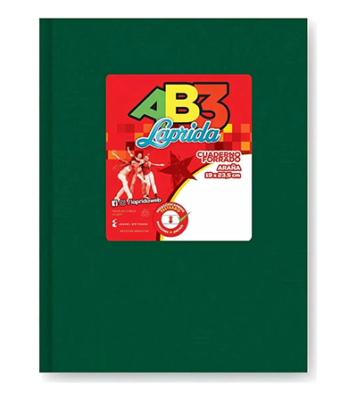 Producto - Cuaderno LAPRIDA  forrado  AB3 19 x 23 tapa dura x 50 hs - 3