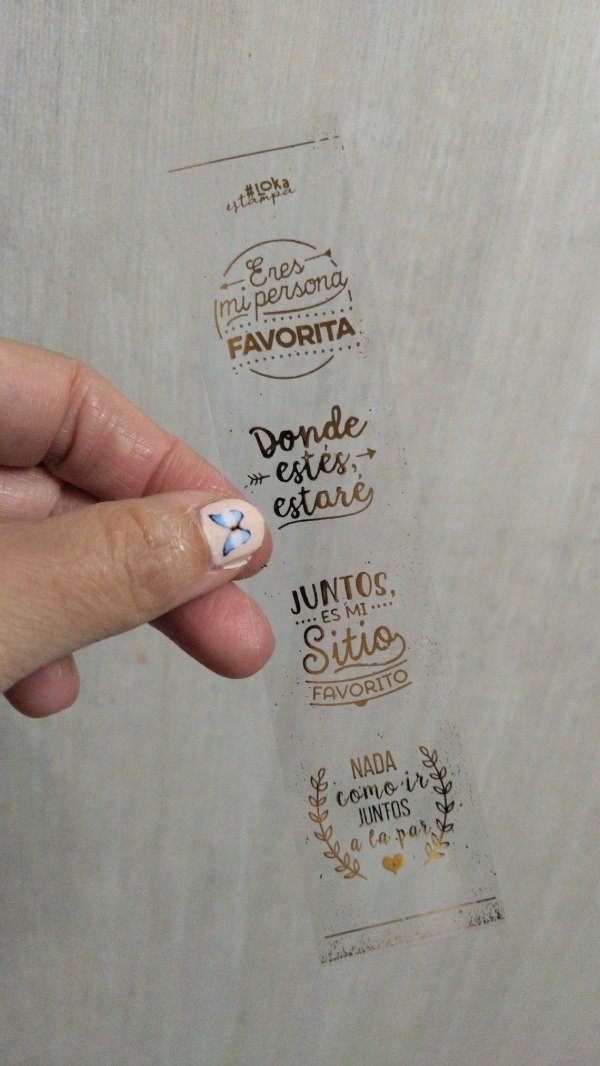 Producto - Estampa SHINE Acetato 3,5x14,5cm Frases Románticas Oro