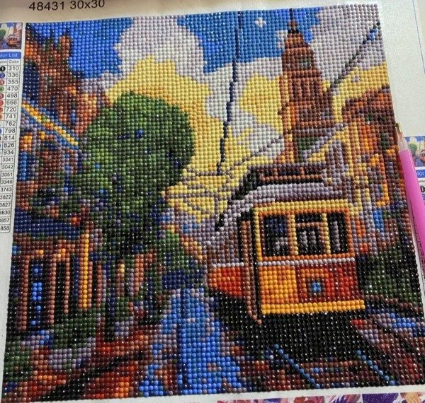 Producto - Diamond painting tren 30x30cm