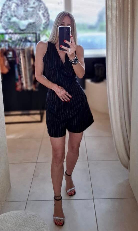 Producto - Set Sastre Rayado negro/chocolate