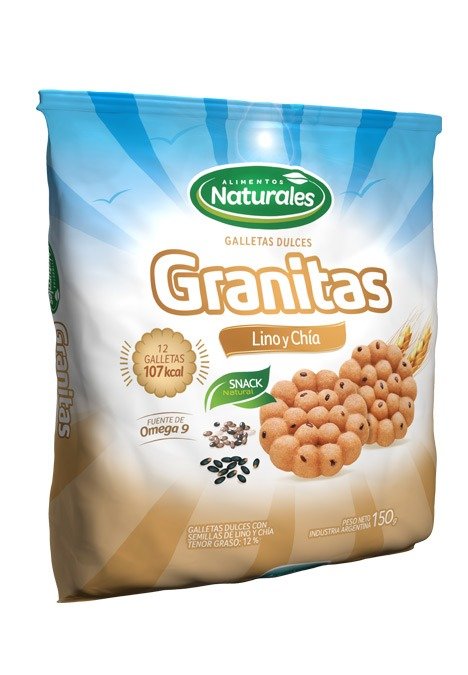 Producto - Galletitas Lino y Chía 150g. Caja x 14 u.
