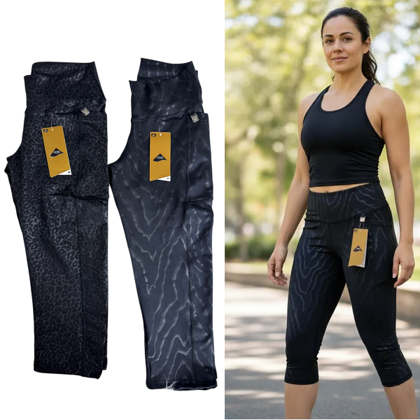 Producto - Calza Capri Gofrada Mujer Con Bolsillo Lateral Calidad Premium