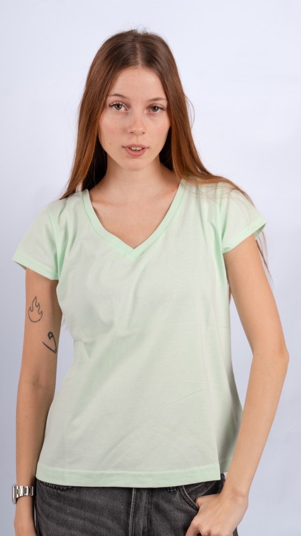 Producto - CUELLO V VERDE AGUA