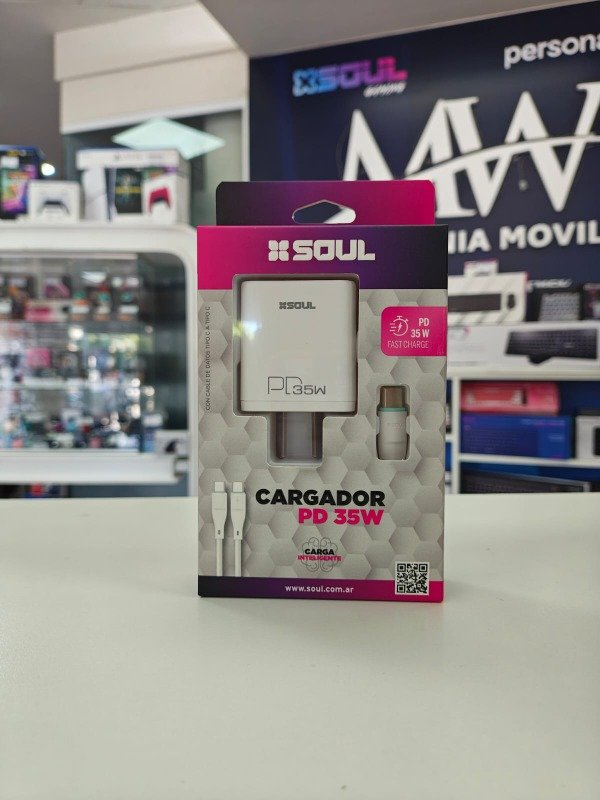 Producto - Cargador Viajero Fast Charge USB-PD 65W Type C Soul CVQ-USBPD65T