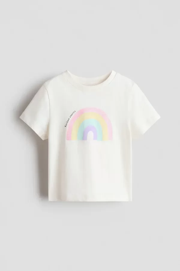 Producto - Remera HyM arcoiris brillos