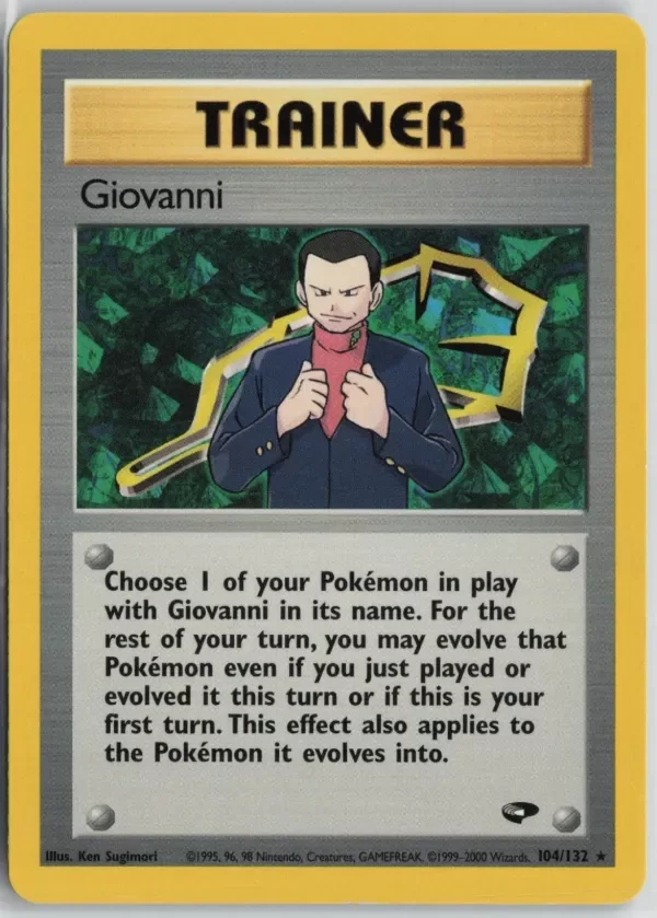 Producto - Giovanni 104/132 Rare Gym Challenge Pokemon Unlimited  NON HOLO