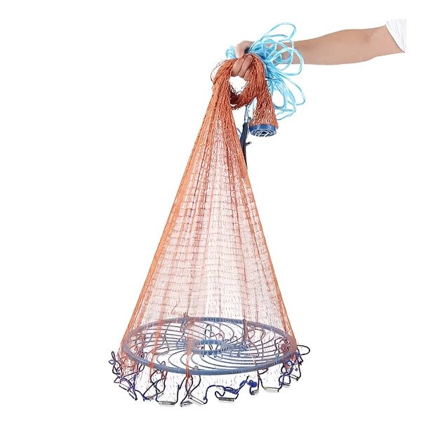 Producto - Atarraya Nylon Redfish 2.40m con Aro Plastico Soga 10m y Agarra Muñeca