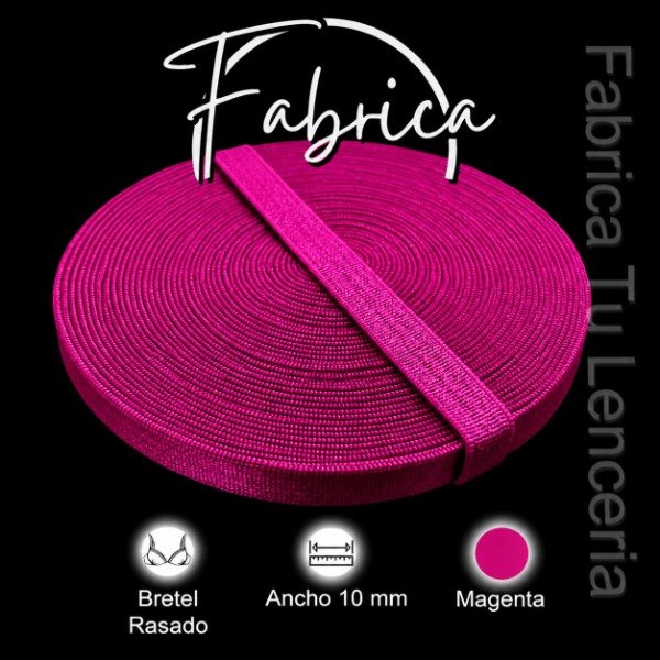 Producto - Bretel Magenta 10mm rasado nylon (1 metro)
