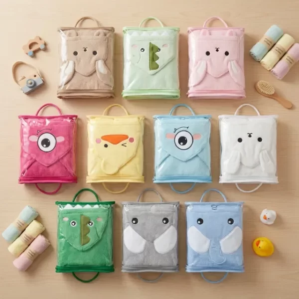 Producto - Bata de baño infantil animales con capucha PARIS