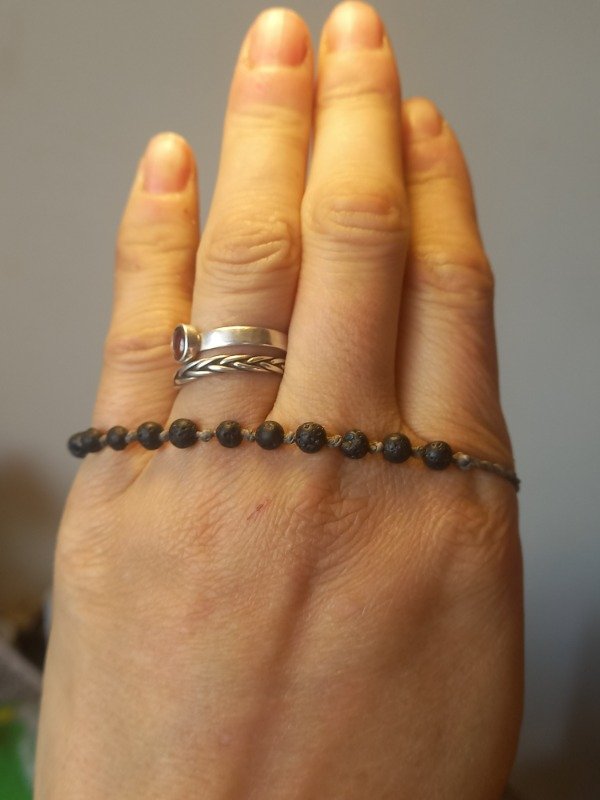 Producto - Pulsera de piedra volcanica ajustable - 4