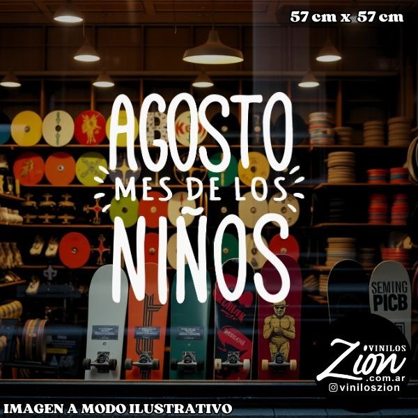 Producto - Vinilos decorativos: Agosto Mes de los Niños